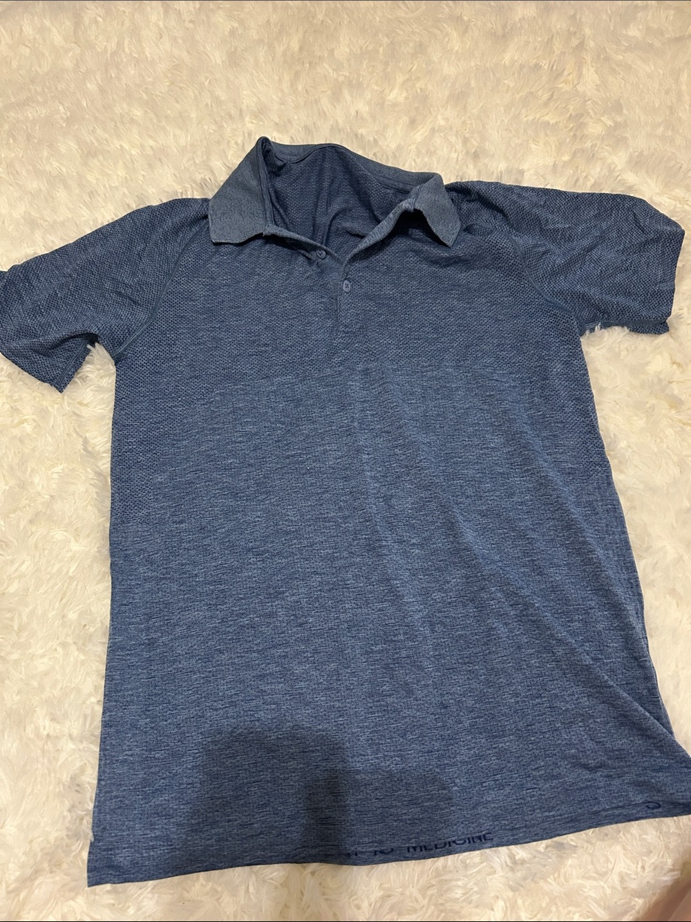 lululemon athletica Men's Heathered Blue Polo